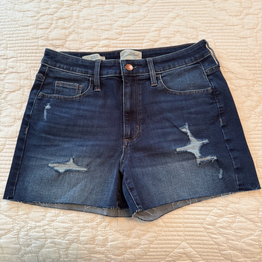 Universal Thread high rise midi jean shorts size 8